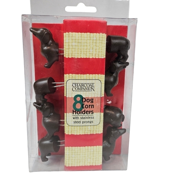 NIB Charcoal Companion Dachshund Dog‎ Corn Holders Unisex Adult N61 - Picture 1 of 6